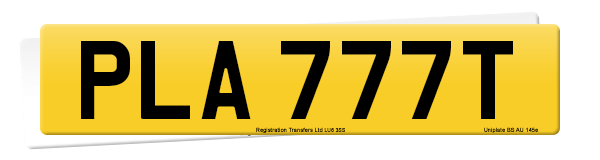 Registration number PLA 777T